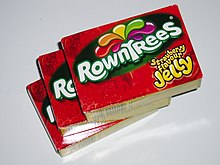 Packets of Rowntree's jelly cubes, now manufactured by Hartley's