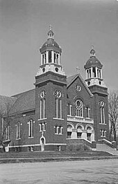 Lismore's St. Anthony Church, built in 1911, is shown in this 1953 postcard St Anthony Church, Lismore.jpg