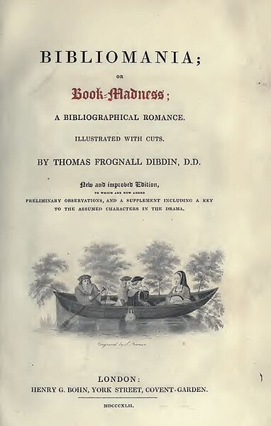 File:Title page to Thomas Frognall Dibdin's Bibliomania (1842 ed.).jpg