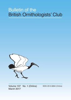 <i>Bulletin of the British Ornithologists Club</i> ornithological journal published by the British Ornithologists Club