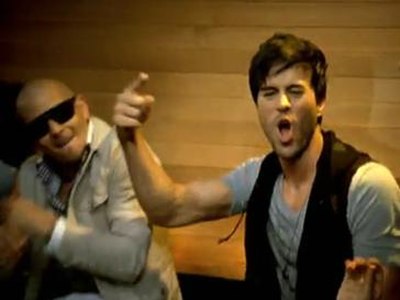 Enrique Iglesias and Pitbull dancing in the music video