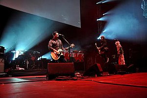 Manic Street Preachers playing live in 2010 Manicstpreacherslive.jpg