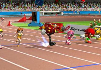 Mario & Sonic at the Olympic Games (2007), a Wii game played by miming sports activity