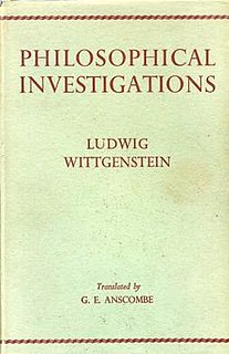 <i>Philosophical Investigations</i> 1953 work by Ludwig Wittgenstein