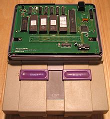 Nintendo PowerFest '94 cartridge connected to SNES PowerFest94.jpg