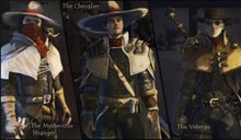 Fans voted on which visual style for the main character would be used in the game: The Mysterious Stranger, The Chevalier, or The Veteran