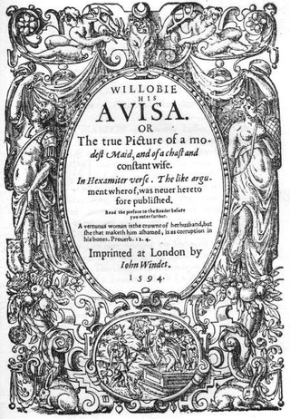 <i>Willobie His Avisa</i> 1594 poem