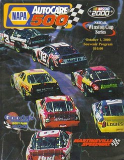 2000 NAPA Autocare 500 28th race of the 2000 NASCAR Winston Cup Series