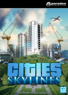 Cities: Skylines is a city-building game developed by Colossal Order and published by Paradox Interactive. The game is a single-player open-ended city-building simulation. Players engage in urban planning by controlling zoning, road placement, taxation, public services, and public transportation of an area. Players work to maintain various elements of the city, including its budget, health, employment, and pollution levels. Players are also able to maintain a city in a sandbox mode, which provides more creative freedom for the player.