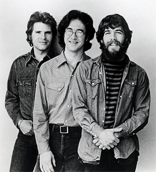 CCR in 1972 after Tom Fogerty's departure; John Fogerty, Stu Cook, Doug Clifford