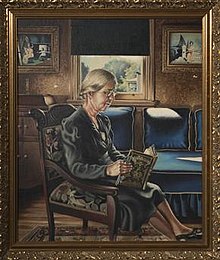 John N. Robinson, Woman Reading a Bible (Maude Jones), 1940, oil on canvas, 27 3/16 × 23 1/4 inches