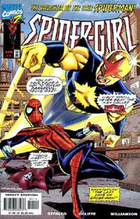 The MC2 Nova's first appearance in Spider-Girl #7