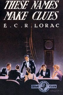 <i>These Names Make Clues</i> 1937 novel