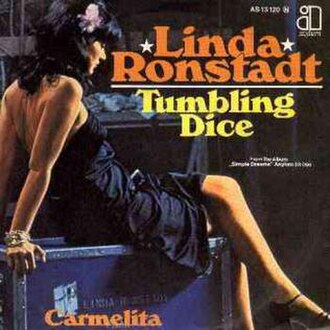 Cover of the German single for "Tumbling Dice" with "Carmelita" as the B-side. The American version did not have a picture sleeve.