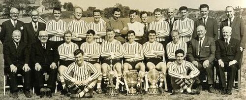 The staff and squad of Derry City in 1965