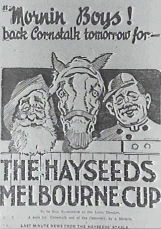 <i>The Hayseeds Melbourne Cup</i> 1918 Australian film