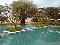 Infinity pool in one of Barangay Guinticgan's resort