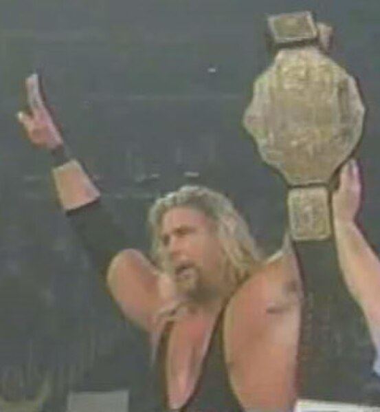 Kevin Nash, after winning the WCW World Heavyweight Championship at Starrcade