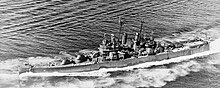 Santa Fe underway in January 1944, before joining the Gilbert and Marshall Islands campaign 80-G-439783 USS Santa Fe underway January 1944.jpg
