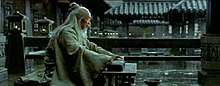 Xu Kuanghua playing an ancient qin in the film Hero Hero guqin.jpg