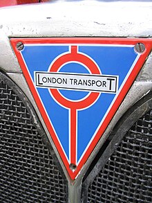 London Transport badge on a 1950s "RT"-type bus LT grille badge.jpg