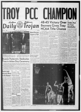 The Daily Trojan following USC's PCC championship.