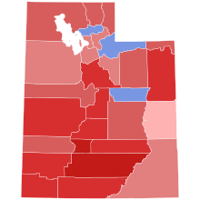 2000 Utah Attorney General election results by county.svg