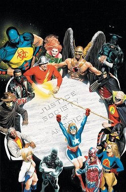 Cover of Justice Society of America vol. 3 #1 (February 2007) by Alex Ross.