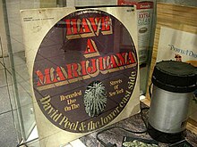 Peel's Have a Marijuana album sleeve on display at the Hash, Marihuana & Hemp Museum in Amsterdam, The Netherlands