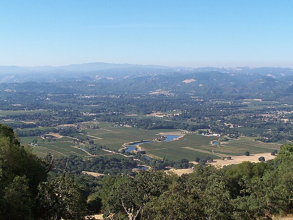 Looking southwest into Redwood Valley