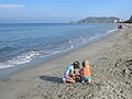 Kids playing in Santa Marta beach