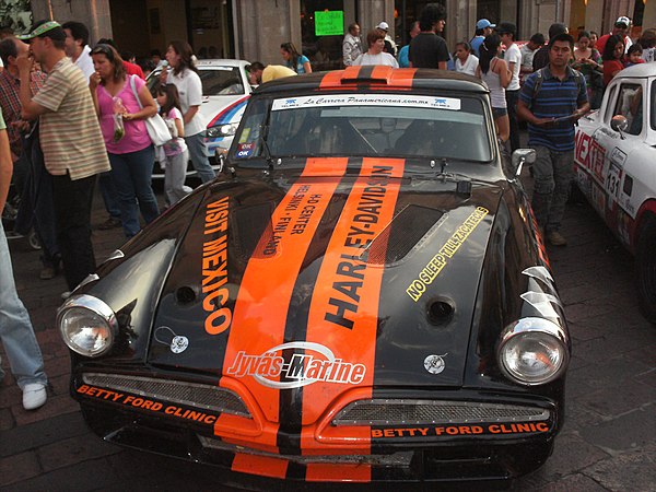 Rovanperä finishing in 1st place at the 2010 Carrera Panamericana.