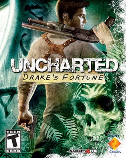 North American cover art featuring the titular protagonist Nathan Drake in a jungle