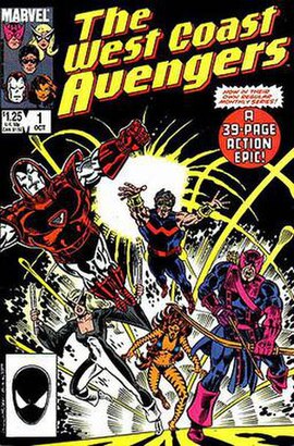 West Coast Avengers #1 (Oct. 1985). Cover art by penciler Milgrom and inker Joe Sinnott.