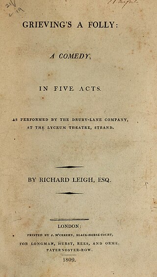 <i>Grievings a Folly</i> 1809 play