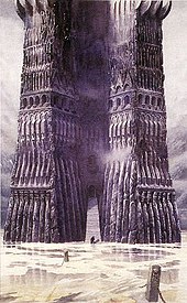 Minas Tirith gondor Illustration purple Version Tolkien 