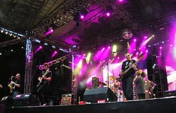 The reunited Plejboj performing live at the 2006 Exit festival in Novi Sad