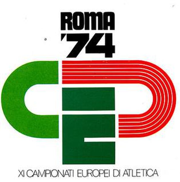 The logo of the 1974 European Athletics Championships