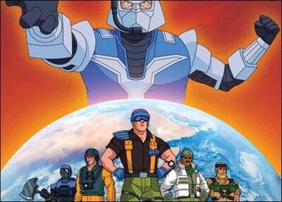 DVD cover for G.I. Joe: A Real American Hero Series 2 Season 1 (with Cobra Commander's new look in the back).