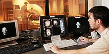 fMRI scanner in the basement of Green Hall Green Hall fMRI.jpg