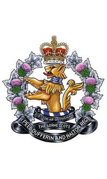 The old cap badge of the Lorne Scots used in until 2016. Lorne Scots hat badge.jpg