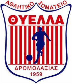 Thiella Dromolaxia association football team from Dromolaxia, Cyprus