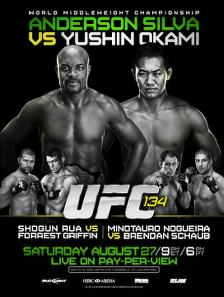 The poster for UFC 134: Silva vs. Okami