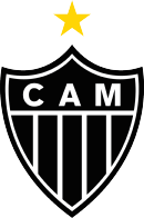 Club badge: an edged black shield with a white orle; the letters CAM in white in the upper part, with a horizontal white line below them; four vertical white stripes in the lower part; a golden star above the emblem.