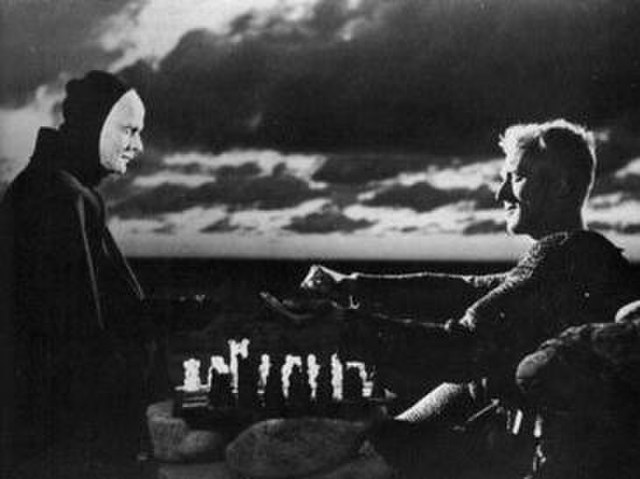 Death and Antonius Block choose sides for the chess game