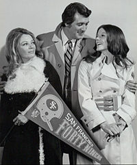 Mac and Sally with Dr. Marion Voight (played by Sheree North), 1972. Mcmillan television 1972.JPG