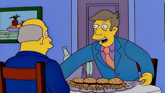 The "Skinner & The Superintendent" segment, also known as "Steamed Hams", which became a popular Internet meme in 2016.