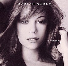 Cover of "Forever" featuring a close-up image of Carey from the shoulders upward