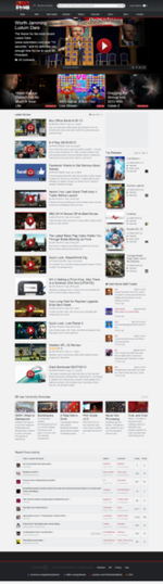 The Giant Bomb homepage in August 2013. Giant Bomb, Homepage, August 2013.png