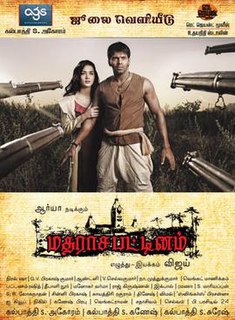 <i>Madrasapattinam</i> 2010 Tamil period film directed by A. L. Vijay